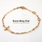 シルバー925 ダイヤモンド メンズ ブレスレット クロス(十字架) K23RGP (23金ロイヤル ...