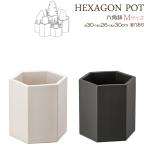 プランター 植木鉢 六角鉢 Mサイズ 底穴あり 幅30×26×30cm チタンマット(白)  黒マット 陶器 ガーデニング 園芸用品