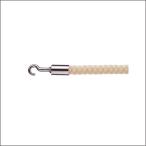 パーテーションロープ 誘導ロープ 20SC ホワイト Ｌ1200mm Sフック（クローム）