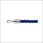 パーテーションロープ 誘導ロープ 25SC ブルー Ｌ1200mm Sフック（クローム）