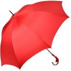 傘 レディース 長傘 ワカオ スリム 細巻 雨傘 8本骨 親骨55cm 手開き レッド WAKAO