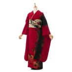 【2〜12月】正絹振袖|着物レンタル|150〜163cm|振袖フルセット(赤系)|普通サイズ 4S642