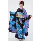 振袖レンタル（2月〜12月） 黒地ラメ 結婚式 成人式 結納 卒業式 振袖 貸衣装 振り袖 6S630