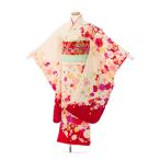 七五三 着物 7歳 フルセット レンタル 7歳 女の子 送料無料　簡単な着付け方マニュアル付｜ e-7-091 【式部浪漫】正絹  7才 女児