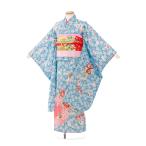 レンタル着物|7歳女の子|115〜125cm|七五三着物レンタルフルセット(水色系)|女の子(七歳) HAP7339