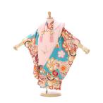 ショッピング七五三 ハイクラス　被布着物｜七五三着物3歳　女の子(被布)フルセット（ブルー系 ）｜女の子(三歳）