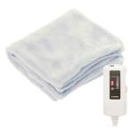 電気毛布 電気ひざ掛け フェイクファー 110×70cm [YCB-PFB40E(W)] ホワイト 洗濯OK ウォッシャブル 電気ブラケット 敷いてごろ寝もOK ユアサプライムス