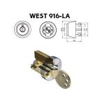 WEST ウエスト 916 リプレイスシリンダー LA シルバー色 916-LA35-SS 美和ロック LA MA 交換用