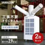 スポットエアコン スポットクーラー 単相100Vキャスター付き 排熱ダクト付き ツインダクト 2個セット 2個組 TSA-Y29 ホワイト スポットクーラー 冷風機 業務用
