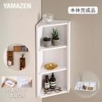 棚 シェルフ ウォールシェルフ コーナー 賃貸OK 石膏ボード 壁に付けられる 本体完成品 山善