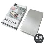 4個セット ステンレス 保冷剤 長時間冷却 最強 薄い コンパクト 四角形 WKS683
