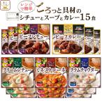 レトルト食品 サンフーズ シチュー スープ カレー 5種15食 詰め合わせ セット レンジ対応 レトルト 惣菜 敬老の日 2022 内祝い ギフト