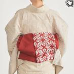 大人限定 兵児帯 知多木綿手絞り 七宝柄 朱 日本製 兵児帯 大人 兵児帯 レディース へこ帯【帯専門店おびや】