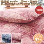 ショッピング羽毛布団 羽毛布団 シングル シングル羽毛布団 ポーランド産ダックダウン93％ 日本製 送料無料 二層キルト 綿100％