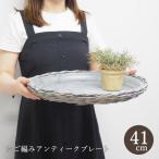  корзина плетеный античный plate 41cm tray tray модный большой круг дисплей жестяная пластина садоводство 