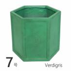 немедленно отгрузка Hexagon pot 7 номер Verdigris цветочный горшок модный 7 номер большой наружный посадочная машина горшок 