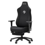 Andaseat ゲーミングチェア ファブリック 布 リネン リクライニング Novis Pro フットレスト付 クッションレス ロッキング AD23T-L-01-B-F