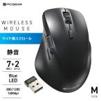 ショッピングマウス マウス ワイヤレス PCGEAR静音ワイヤレスマウス ブラック Mサイズ｜PC-SMBWM10 K 01-3600 オーム電機