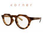 corner コーナー Decadence デカダンス Col.10 Geo Amber / Clear Flat Lens クラウンパント メガネ 正規取扱店