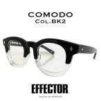 EFFECTOR エフェクター COMODO/コモド Col.BK2/ブラック×クリア メガネ サングラス ラウンドスクエアタイプ 正規品販売店