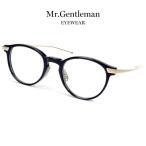 Mr.Gentleman EYEWEAR ミスタージェントルマンアイウェア WHEEL Col.B Navy & White Gold temple 紺 ゴールド メガネ ボストンタイプ 正規取扱店