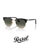 Persol ペルソール 3105S Col.112871 フレーム:黒 レンズ:グレー サーモントブロータイプ サングラス 正規輸入品