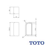 ^TOTO покрытие угла MX60015B опция левый угол для уборная 