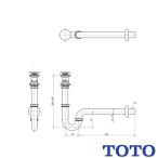 TOTO стена осушение металлические принадлежности TLDP2107JA 32mm P ловушка старый номер товара TLDP2107J