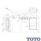TOTO пол место хранения шкаф комплект UYC08R* широкий 1600mm свободный cut соответствует . включено модель правый specification старый номер товара :UYC04RS