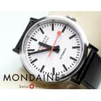 モンディーン MONDAINE 腕時計 自動巻き オートマチック Backlight バックライト 41mmサイズ ブラックレザー MST.4161B.LB 正規品