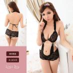 セクシー テディ 総レース 黒 大人 ランジェリー