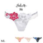 ワコール サルート 86G Tバックショーツ tばック 単品 PTJ486 ML レディース レース セクシー