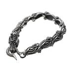 シルバーブレスレット メンズ ドラゴン トライバル 竜 シルバー925 シルバーアクセサリー fb0145
