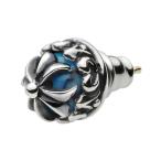 シルバーピアス メンズ アイアンクロス ターコイズ シルバー925 fe0162