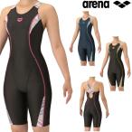 アリーナ ARENA フィットネス水着 レディース フィットネスワンピーススパッツ オープンバック ハーフレッグ ぴったりパッド  AQUA EXA ジオダイヤWR AS5FWF08L