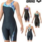 アリーナ ARENA フィットネス水着 レディース フィットネスワンピーススパッツ オープンバック ぴったりパッド AQUA EXA ダブルエステルリーフWR AS5FWF09L