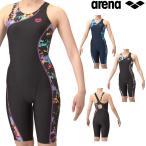 アリーナ ARENA フィットネス水着 レディース スパッツ オープンバック ハーフレッグ オールインワン パッド付き AQUA EXA 2025年春夏モデル