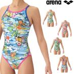 アリーナ ARENA 競泳水着 練習用水着 レディース トレーニングワンピース オープンバック タフスーツ タフスキンEP アリーナくん Isles of Memory AS6FWM31L