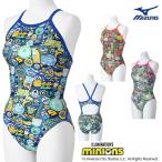ミズノ MIZUNO 競泳水着 レディース 練習用 エクサースーツ ミディアムカット EXER SUITS U-Fit ミニオンズ MINIONS 2025年春夏モデル N2MAC295