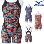 ミズノ MIZUNO 競泳水着 レディース 練習用 エクサースーツ ミディアムハーフスーツ EXER SUITS U-Fit 競泳練習水着 2023年秋冬モデル N2MGA786