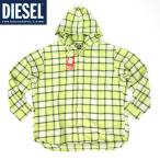 ディーゼル（DIESEL）メンズ 訳あり カジュアルシャツ 長袖 イエロー系 　フード付き チェック柄 （サイズ/48）*cm0080