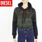 ディーゼル(DIESEL)レディース 訳あり プルオーバーパーカー ブラック系 プリント柄 (サイズ/S)*dl0048