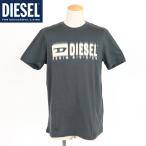 ディーゼル(DIESEL)メンズ 訳あり Tシャツ 半袖 ブラック系 ロゴプリント クルーネック (サイズ/S/L)*dm0002