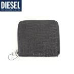 ディーゼル(DIESEL)メンズ 訳あり 二つ折り財布(小銭入れあり) ブラック系 ロゴ型押しラウンドファスナー (サイズ/UNI)*dm3001