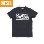 ディーゼル(DIESEL JUNIOR)ジュニア 訳あり Tシャツ ブラック系 ロゴプリント (サイズ/14Y)*ek0023