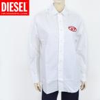 ディーゼル(DIESEL)レディース 訳あり 長袖シャツ ホワイト系 胸にロゴ刺繍 (サイズ/38/42)*el0087