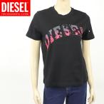 ディーゼル(DIESEL)レディース 訳あり 半袖Tシャツ ブラック系 ロゴプリント (サイズ/M)*el0102