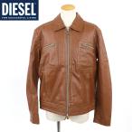ディーゼル(DIESEL)メンズ 訳あり レザージャケット ブラウン系 レザー使い (サイズ/XL)*em0017