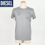 ディーゼル（DIESEL）メンズ 訳あり Tシャツ 半袖 グレー系 　ロゴワッペン付き （サイズ/S）*em0144
