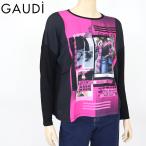 ga ude .(GAUDI) женский cut and sewn оттенок черного принт стразы украшение передний и задний (до и после) . ткань переключатель ( размер /S)*gu1022